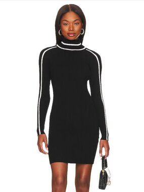 NWT MILLY - Racer Stripe Turtleneck Dress - Small / Petite